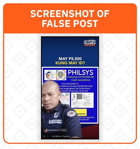 philsys track|FACT CHECK: P5,000 cash aid for national ID holders report.